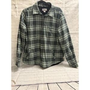 Kid’s Fleece Lined Carhartt Flannel Large 12/14 Green